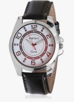 FOSTELO White Leather Analog Watch