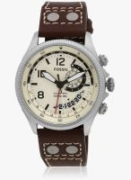Fossil Fs5043 Brown/Cream Analog Watch