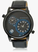 Giordano 60058 Dtl Black/Blue - P11786 Black/Black Analog Watch