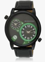 Giordano Watch60058 Dtl Black/Green - P11640 Black/Black Analog