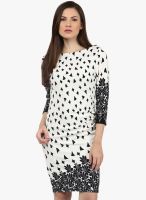 Harpa Off White Printed Bodycon Dress