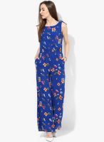 Honey By Pantaloons Blue Printed Jumpsuit