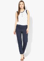 Honey By Pantaloons White Printed Jumpsuit