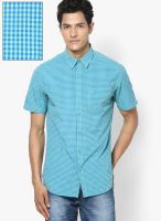 John Players Aqua Blue Casual Shirt