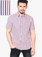 John Players Red Casual Shirt