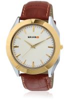 KILLER Klw137Gl-Brown/Silver Analog Watch