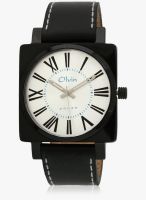 Olvin 15111-Bl01 Black/Silver Analog Watch