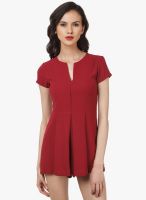 Oxolloxo Red Solid Jumpsuit