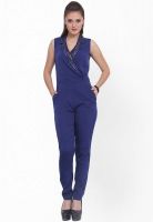 Pera Doce Blue Solid Jumpsuit