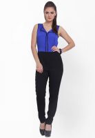 Pera Doce Blue Solid Jumpsuit