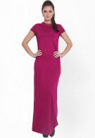 Pera Doce Pink Colored Solid Maxi Dress