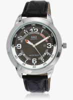 Q&Q A148n305y Black/Black Analog Watch