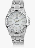 Q&Q Q576j201y -S Silver/White Analog Watch