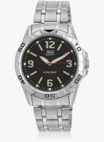 Q&Q Q576j205y -S Silver/Black Analog Watch