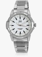 Q&Q Q742j201y -S Silver/White Analog Watch