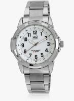 Q&Q Q742j204y -S Silver/White Analog Watch