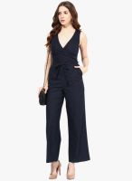 SbuyS Navy Blue Solid Jumpsuit