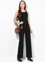 Sf Jeans By Pantaloons Black Solid Jumpsuit