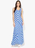 Style Quotient Blue Colored Striped Maxi Dress
