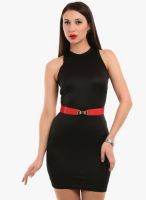 Texco Black Colored Solid Bodycon Dress