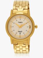 Timex Ti000t116-C Golden/White Analog Watch