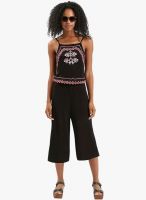 Topshop-Outlet Embroidered Culotte Jumpsuit