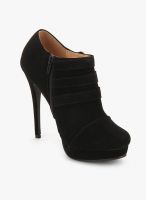 Tresmode Kanvu Black Ankle Length Stilettos