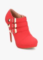 Tresmode Kanvu Red Ankle Length Stilettos