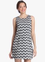 Vero Moda Black Colored Printed Shift Dress
