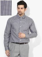 Wills Lifestyle Blue Slim Fit Formal Shirt