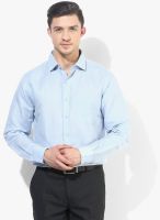 Wills Lifestyle Blue Slim Fit Formal Shirt