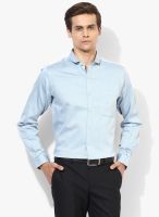 Wills Lifestyle Blue Slim Fit Formal Shirt