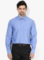 Wills Lifestyle Blue Slim Fit Formal Shirt