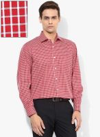 Wills Lifestyle Red Regular Fit Formal Shirt