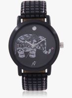Yepme Black/Black Leatherette Analog Watch