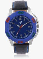 Yepme Blue/Black Leatherette Analog Watch