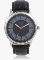 Yepme Grey/Black Faux Leather Analog Watch