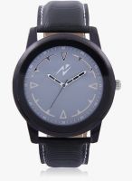 Yepme Grey/Black Leatherette Analog Watch