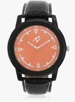 Yepme Orange/Black Leatherette Analog Watch