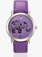 Yepme Purple/Purple Leatherette Analog Watch