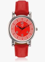 Yepme Red/Red Leatherette Analog Watch