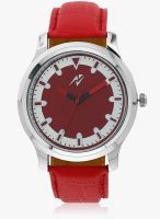 Yepme Red/Red Leatherette Analog Watch