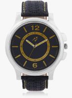 Yepme Yellow/Black Leatherette Analog Watch