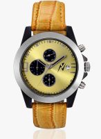 Yepme Yellow/Tan Leatherette Analog Watch