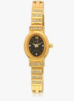 Adine Ad-117 Golden-Black Golden/Black Analog Watch