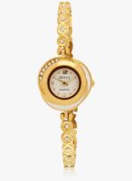 Adine Ad-118 Golden-Wh-White Golden/White Analog Watch