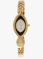 Adine Ad-120 Golden-Bl-White Golden/White Analog Watch