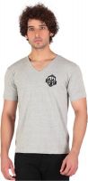Anger Beast Printed Men's V-neck Grey T-Shirt