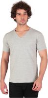 Anger Beast Printed Men's V-neck Grey T-Shirt