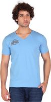 Anger Beast Printed Men's V-neck Light Blue T-Shirt